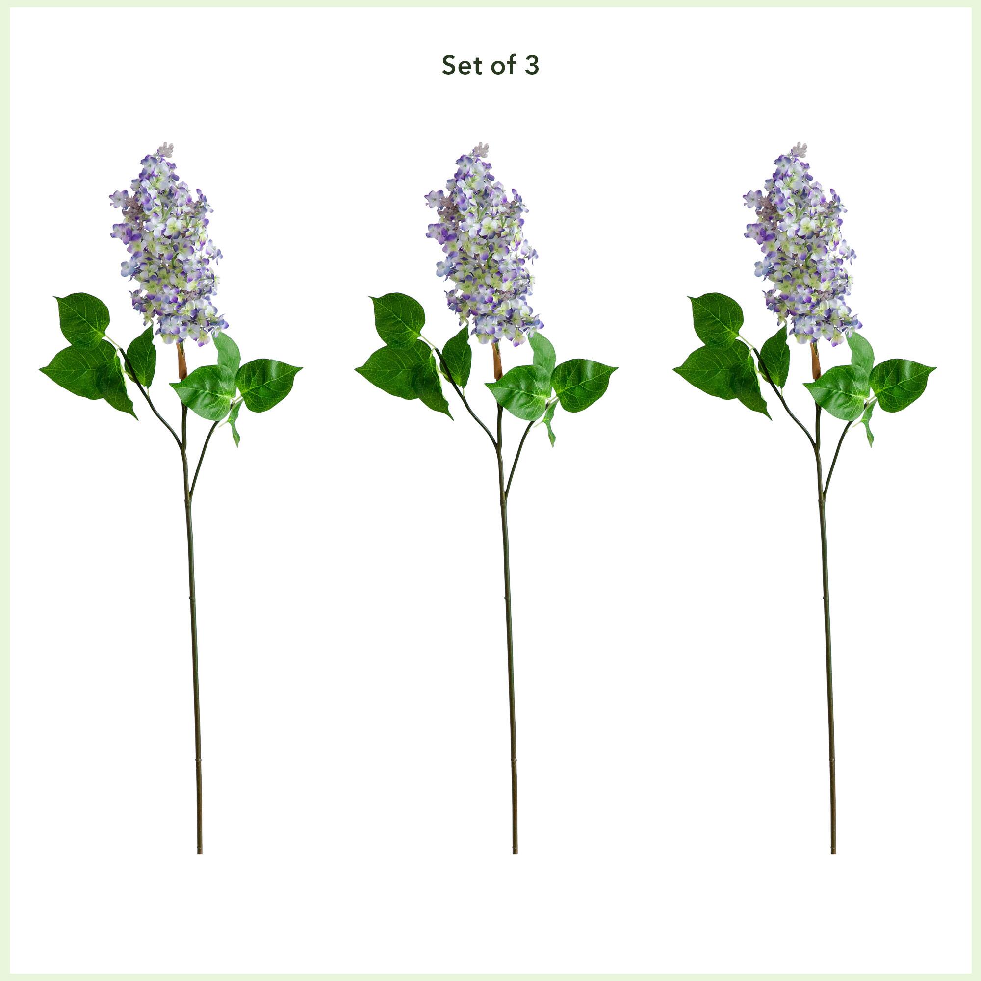 36" Purple Lilac Flower Stems, 3ct.